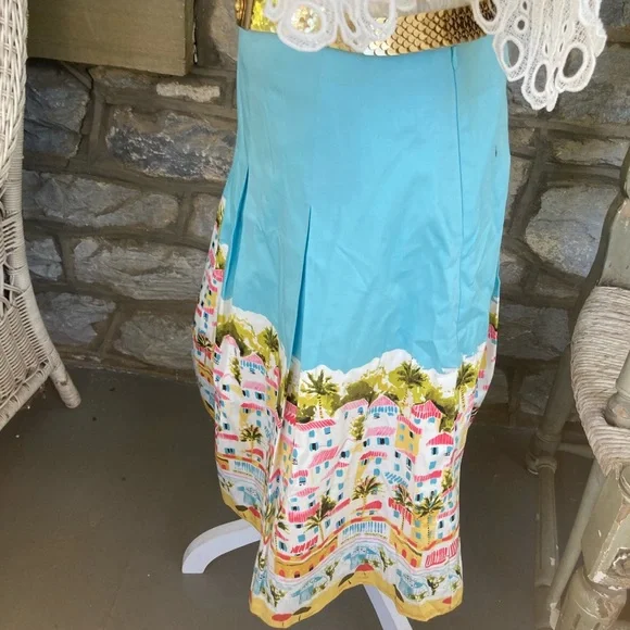 Talbots Santorini Print Skirt NWT Size 4 - Picture 6 of 16